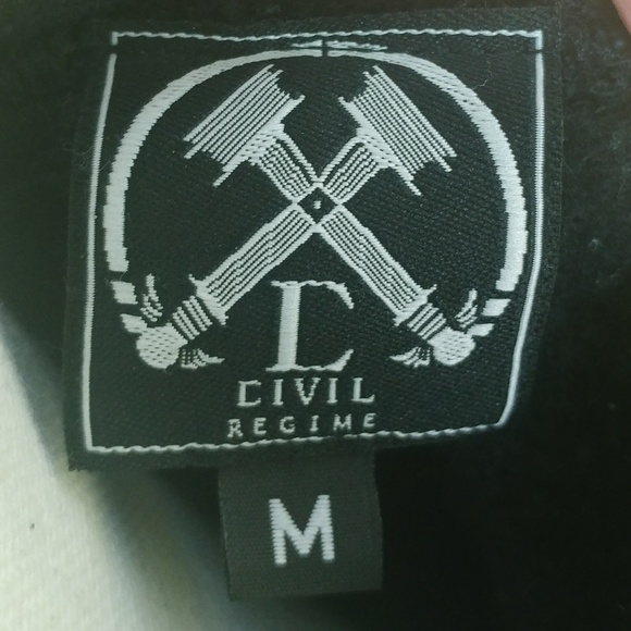 Civil Regime Graphic Print Cropped Sweatshirt M - Picture 8 of 8